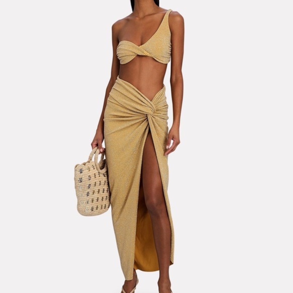 Baobab Mia Lurex Patel Skirt Gold sold out XS P